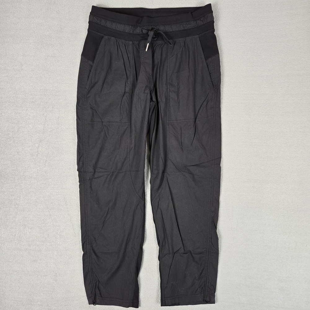 Lululemon Pants Womens 6 Dance Studio Mid-Rise Crop 25" Black Drawstring Yoga